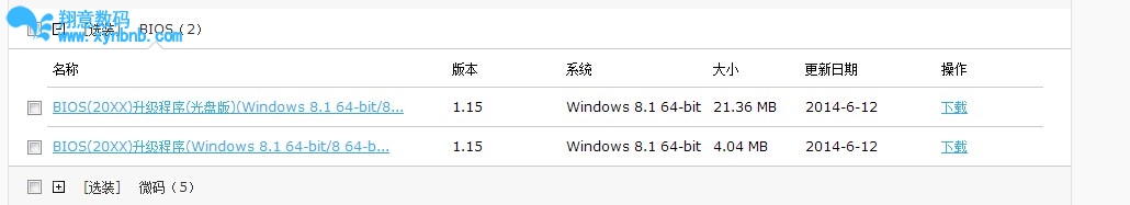 此图为选择TYPE号查找的BIOS程序